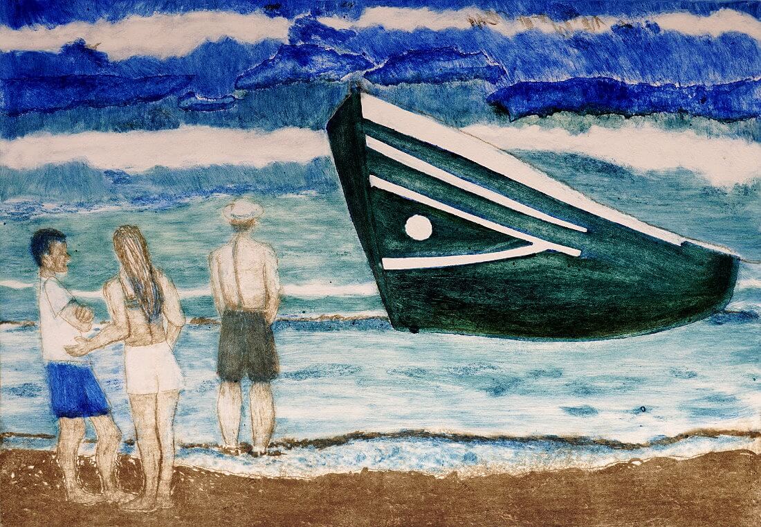 Patera IX, 33x47cm, Algrafie und Collagrafie